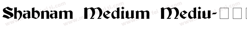 Shabnam Medium Mediu字体转换